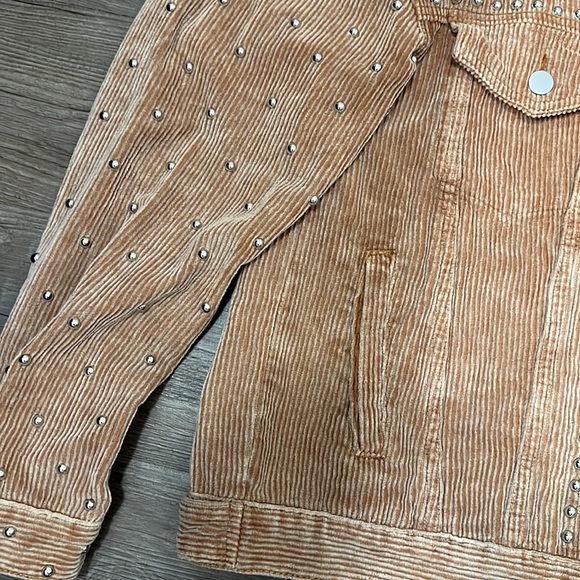 Like New POL Brown Sugar Corduroy Silver Studded Oversized Jacket - Picture 6 of 10